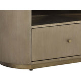 Siena Oval Nightstand, Antique Brass-Furniture - Bedroom-High Fashion Home