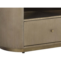 Siena Oval Nightstand, Antique Brass-Furniture - Bedroom-High Fashion Home