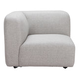 Biak Corner Chair, Gray-Furniture - Chair-High Fashion Home