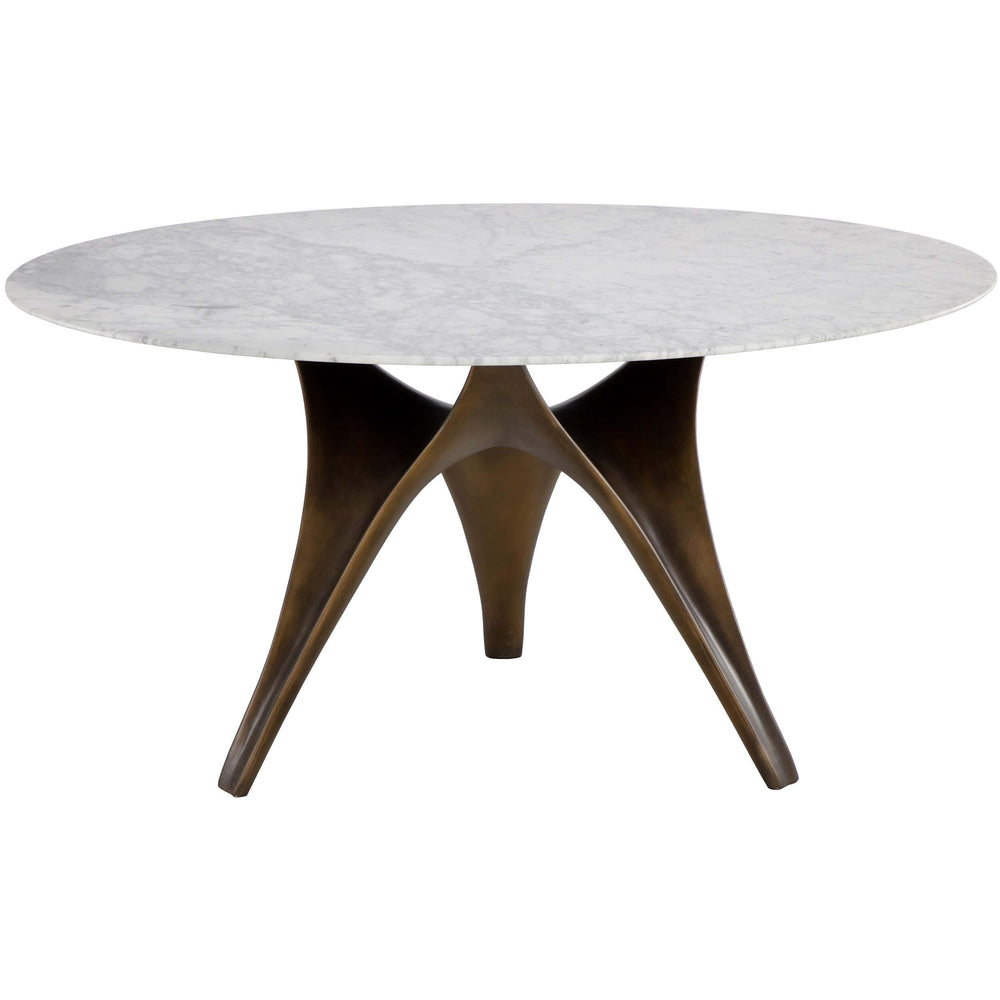 Bijon Round Dining Table, Antique Bronze