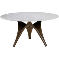 Bijon Round Dining Table, Antique Bronze
