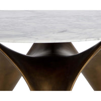 Bijon Round Dining Table, Antique Bronze