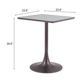 Spot Bistro Table, Gray-Furniture - Accent Tables-High Fashion Home