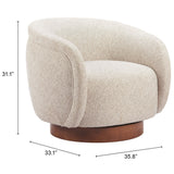 Vinta Swivel Chair, Beige