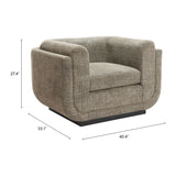 Sereneu Chair, Green Tweed-Furniture - Chair-High Fashion Home