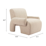 Rura Chair, Heathered Beige-Furniture - Chair-High Fashion Home