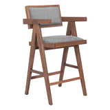 Delhi Counter Stool, Gray, Set of 2-Furniture-High Fashion Home