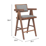 Delhi Counter Stool, Gray, Set of 2-Furniture-High Fashion Home
