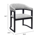 Anasa Dining Chair, Gray-Furniture - Dining-High Fashion Home