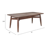 Silea Rectangular Dining Table, Espresso-Furniture - Dining-High Fashion Home
