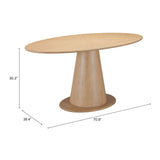 Disque Dining Table, Natural-Furniture - Dining-High Fashion Home