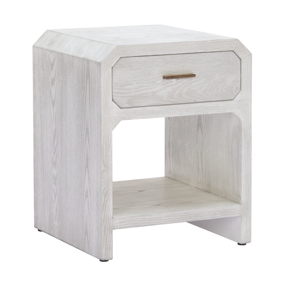 Yume Side Table Oak, White-Furniture - Accent Tables-High Fashion Home