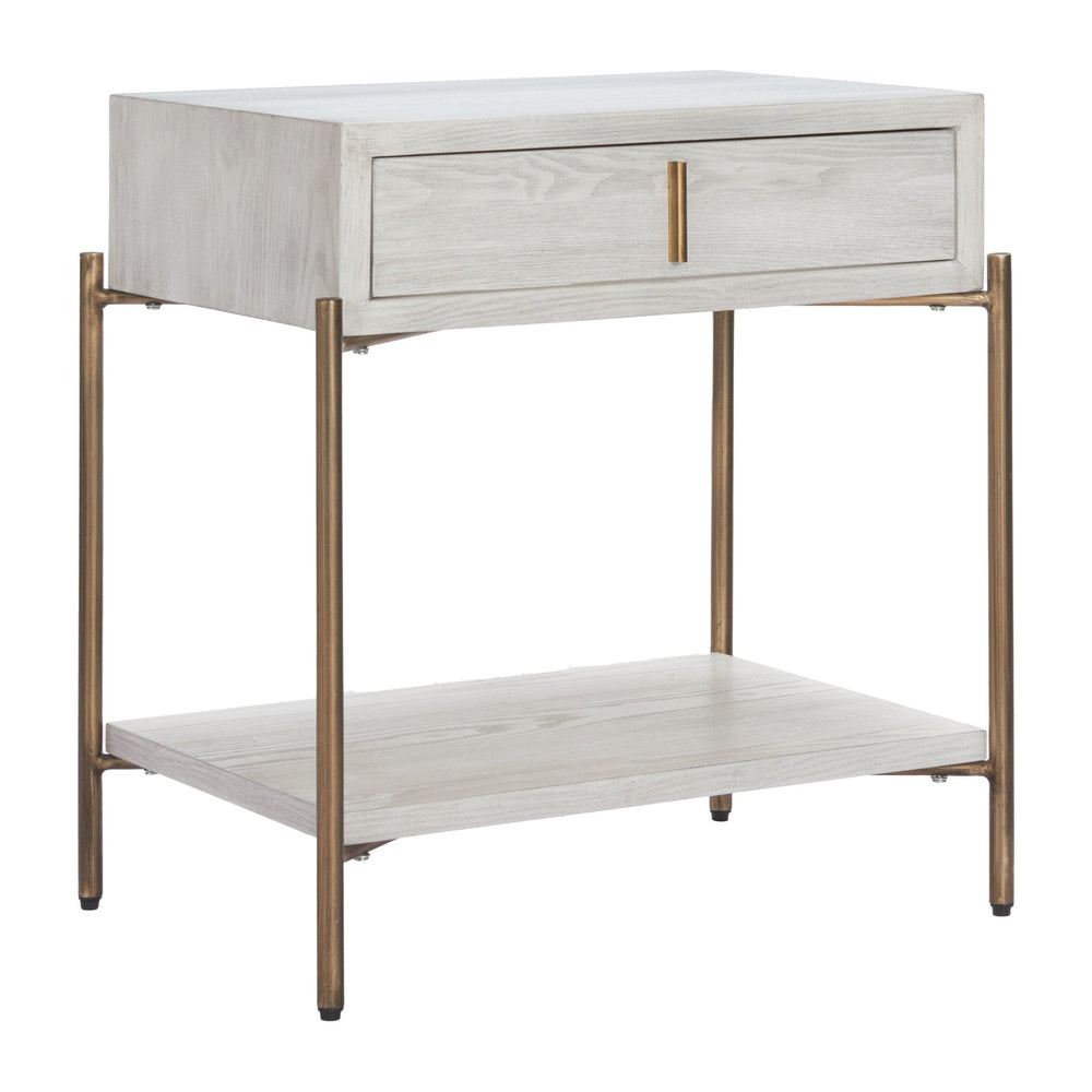 Yoru Side Table, Oak White-Furniture - Accent Tables-High Fashion Home