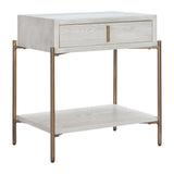 Yoru Side Table, Oak White-Furniture - Accent Tables-High Fashion Home