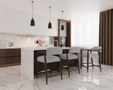 Keagan Leather Bar & Counter Stool, Saloon Light Grey-Furniture - Dining-High Fashion Home