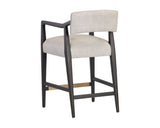 Keagan Leather Bar & Counter Stool, Saloon Light Grey-Furniture - Dining-High Fashion Home