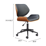 Flex Low Back Office Chair, Black-Furniture - Office-High Fashion Home