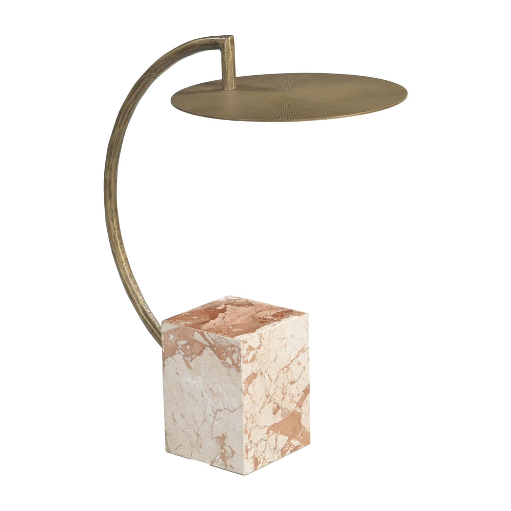 Voler Side Table, Brass-Furniture - Accent Tables-High Fashion Home