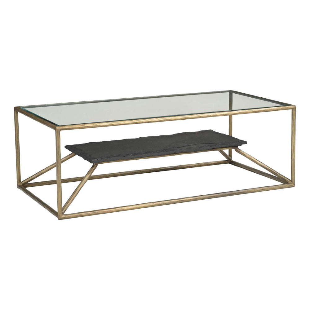 Ranol Coffee Table, Brass-Furniture - Accent Tables-High Fashion Home
