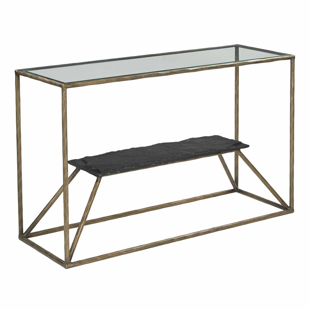 Ranol Console Table, Brass-Furniture - Accent Tables-High Fashion Home