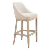 Calmo Bar Stool, Beige-Furniture-High Fashion Home