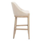 Calmo Bar Stool, Beige-Furniture-High Fashion Home