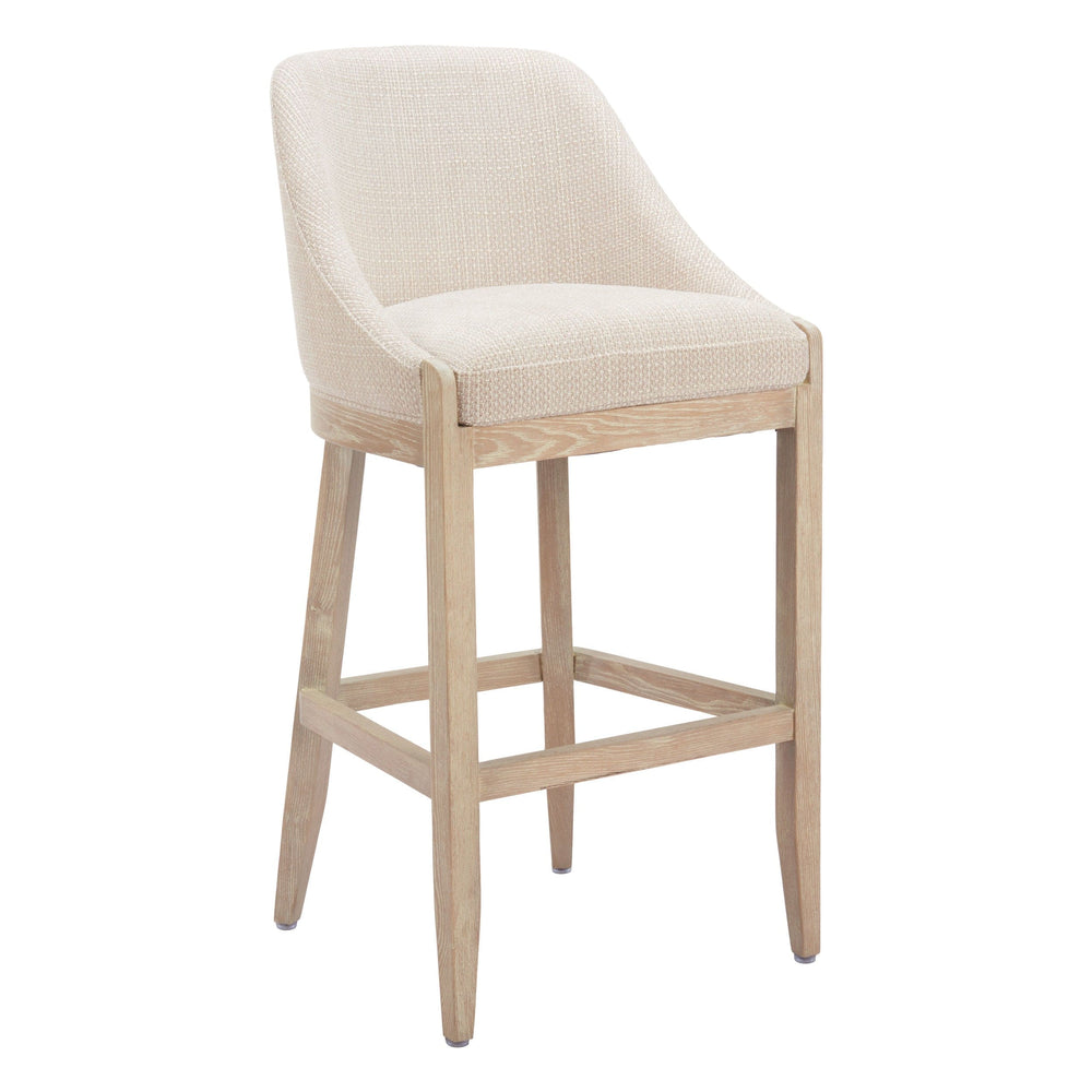 Calmo Bar Stool, Beige-Furniture-High Fashion Home