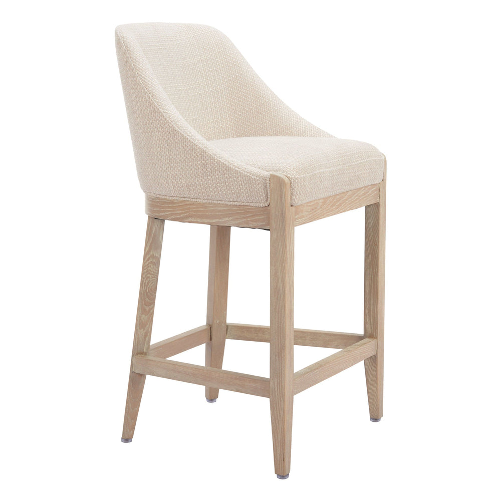 Calmo Counter Stool, Beige-Furniture-High Fashion Home