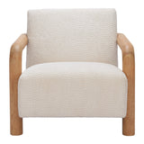 Subliem Chair, Cotton White-Furniture - Chair-High Fashion Home