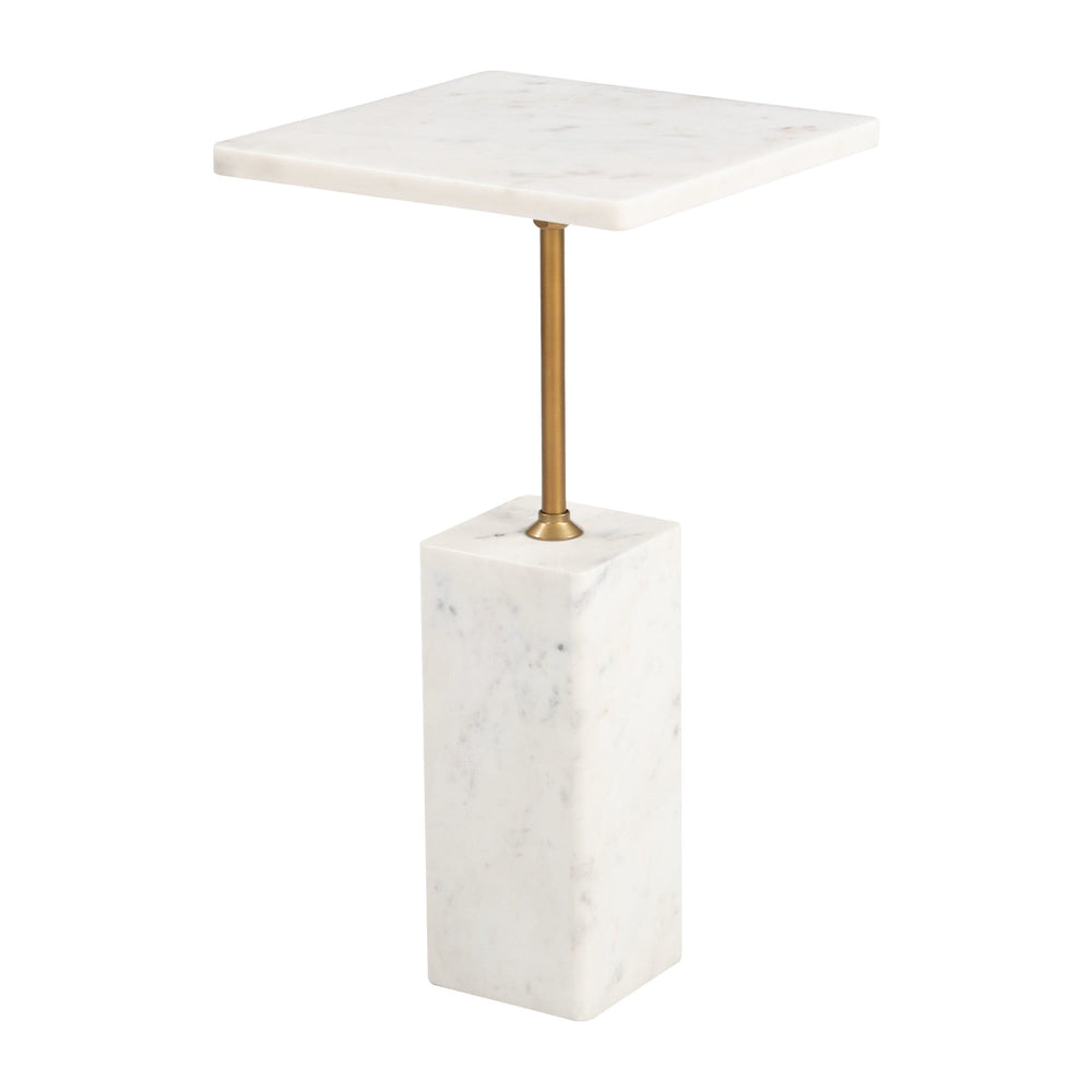 Naht Side Table, White-Furniture - Accent Tables-High Fashion Home
