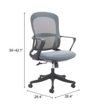 Delo Office Chair, Gray-Furniture - Office-High Fashion Home
