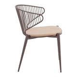 Silues Dining Chair, Taupe-Furniture - Dining-High Fashion Home
