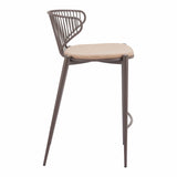 Silues Counter Stool, Taupe, Set of 2-Furniture-High Fashion Home
