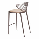 Silues Counter Stool, Taupe, Set of 2-Furniture-High Fashion Home