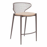 Silues Counter Stool, Taupe, Set of 2-Furniture-High Fashion Home
