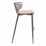 Silues Barstool, Taupe, Set of 2-Furniture-High Fashion Home