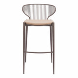 Silues Barstool, Taupe, Set of 2-Furniture-High Fashion Home