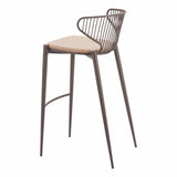 Silues Barstool, Taupe, Set of 2-Furniture-High Fashion Home