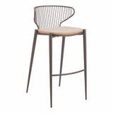 Silues Barstool, Taupe, Set of 2-Furniture-High Fashion Home