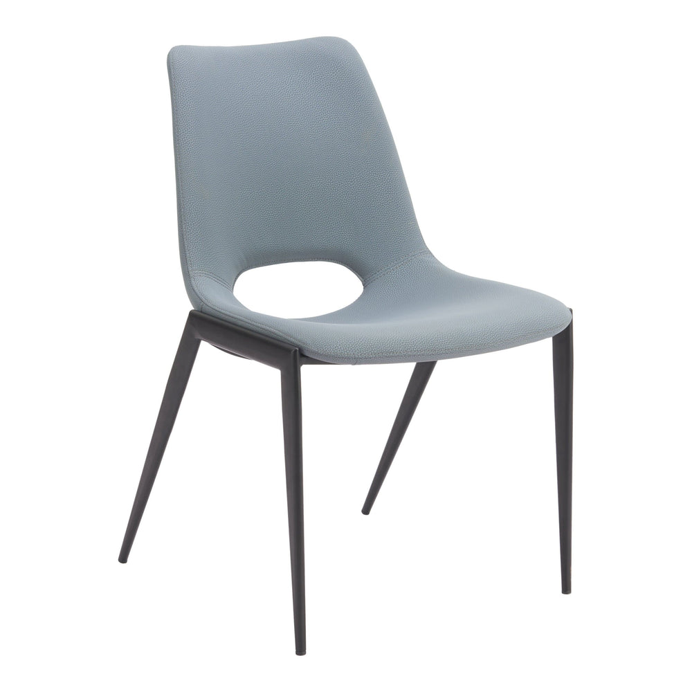 Desi Armless Dining Chair, Azure Gray, Set of 2-Furniture - Dining-High Fashion Home
