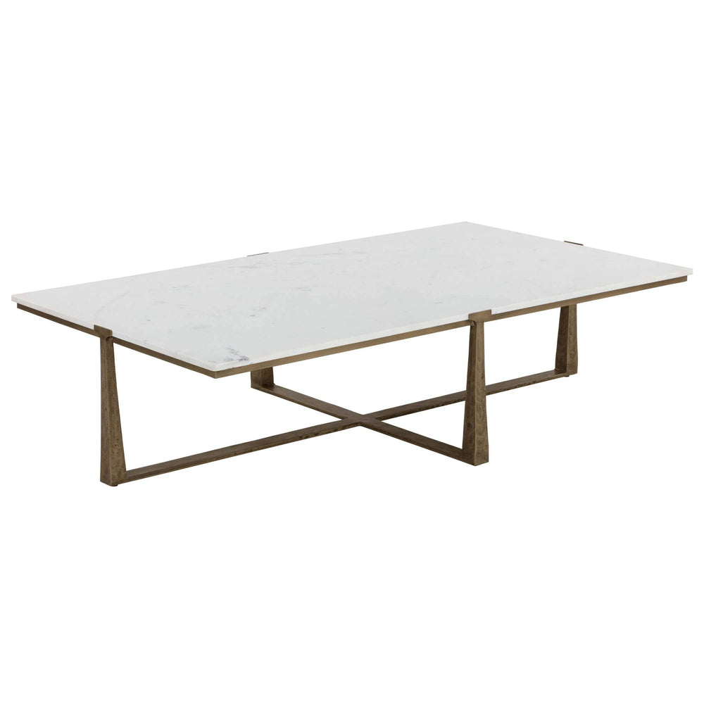 Cowell Coffee Table, Antique Brass-Furniture - Accent Tables-High Fashion Home