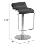 Equino Bar Stool, Black-Furniture-High Fashion Home