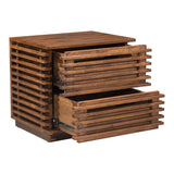 Linea End Table, Walnut-Furniture - Accent Tables-High Fashion Home