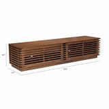 Linea Wide Entertainment Stand, Walnut-Furniture-High Fashion Home