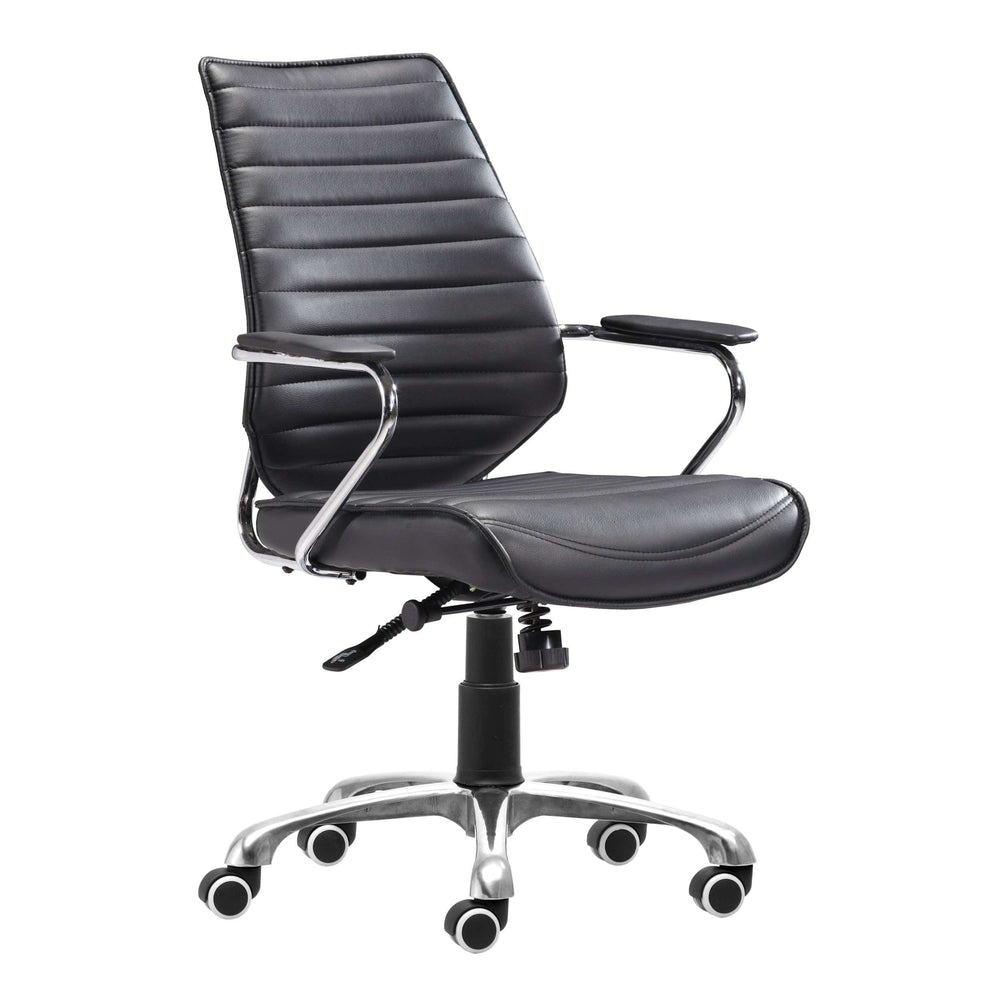Enterprise Low Back Office Chair, Black-Furniture - Office-High Fashion Home