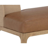 Brocco Bench, Milliken Cognac-Furniture - Benches-High Fashion Home