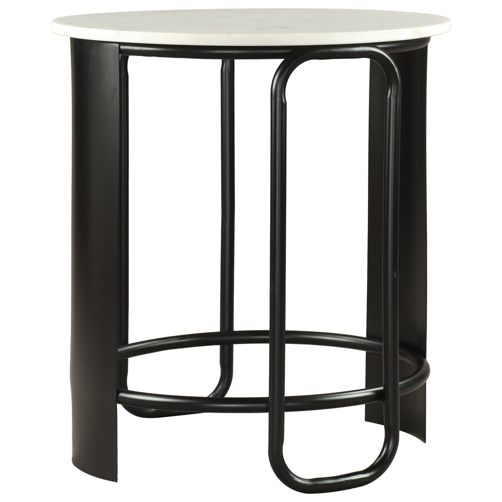 Obel Side Table, White/Black