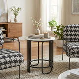 Obel Side Table, White/Black