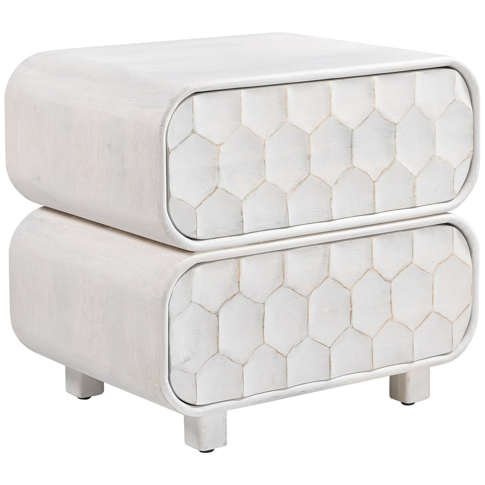 Miro Nightstand, Whitewashed