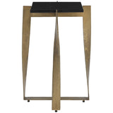 Noara Accent Table, Black/Brass